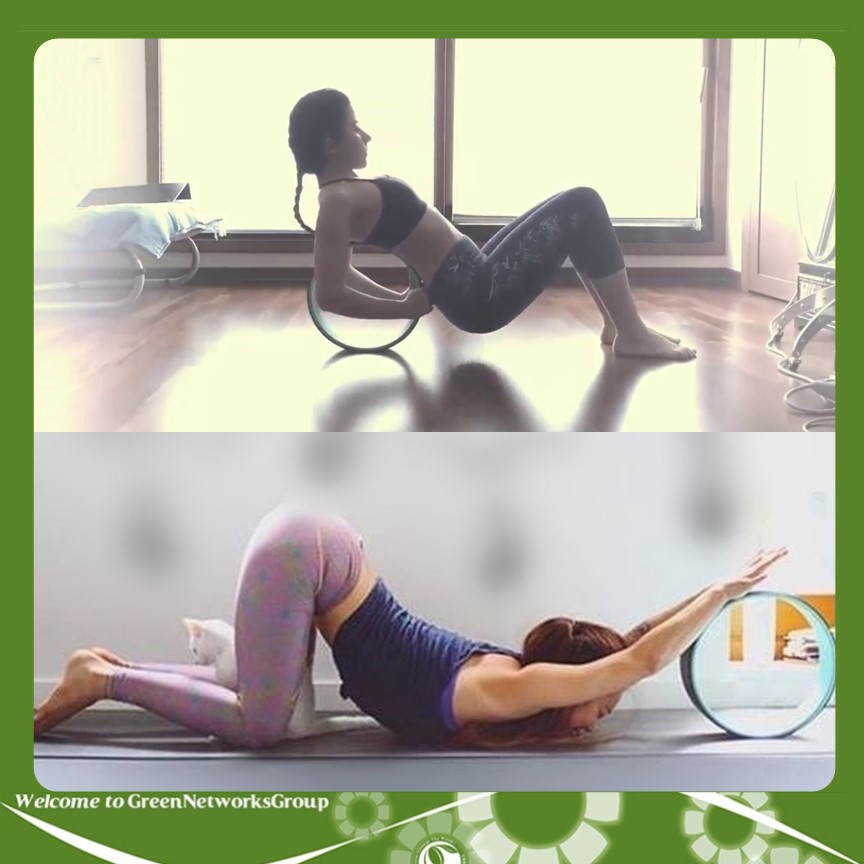 Vòng tập yoga chất liệu PC + TPE ( màu xanh )