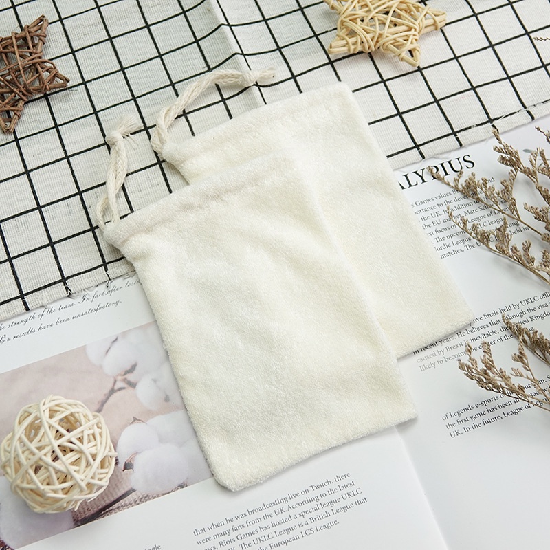 Túi Vải Tạo Bọt Sợi Tre Cho Da Nhạy Cảm Rửa Mặt Tẩy Trang