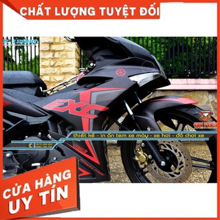 Tem Trùm Xe Exciter 150 MX Đen Đỏ