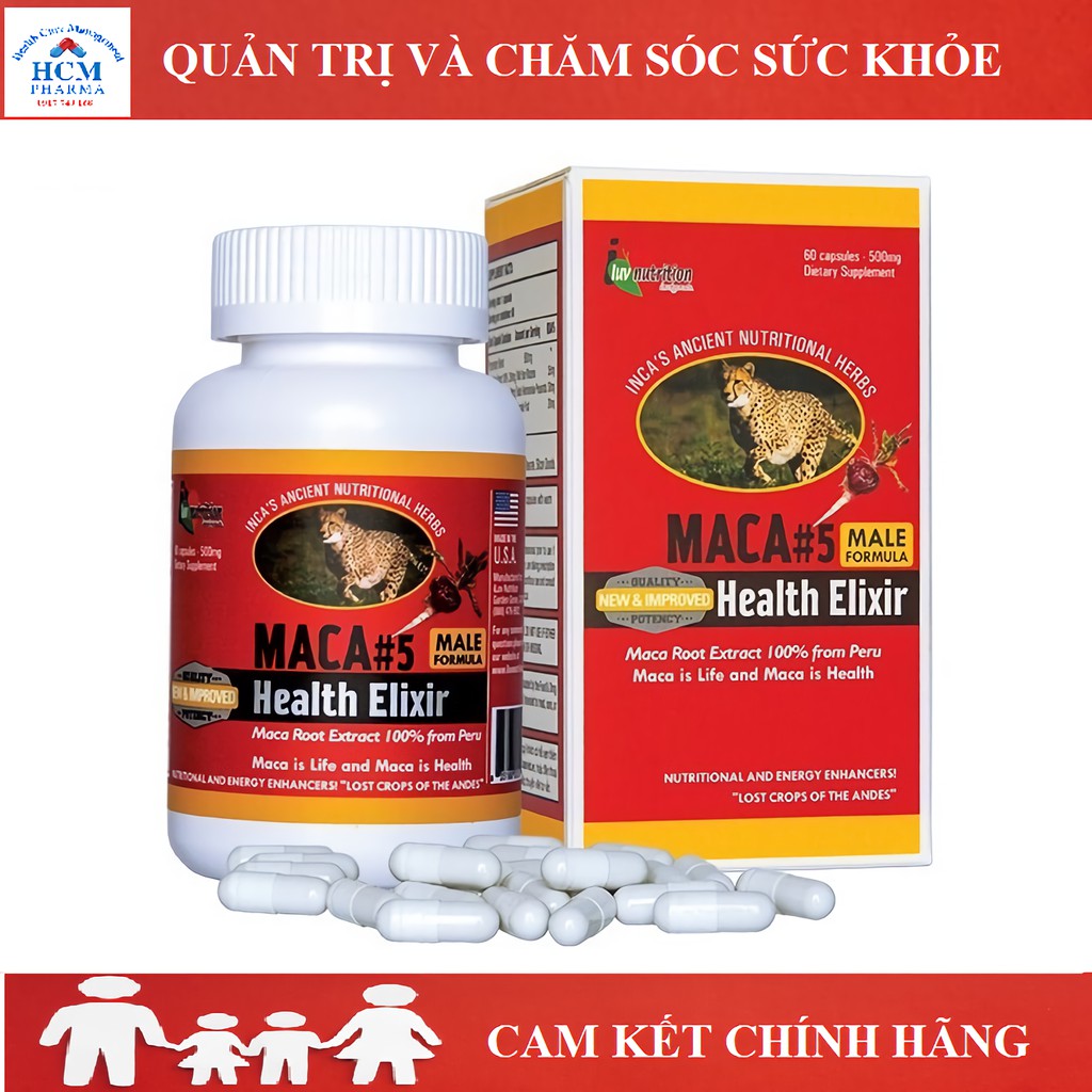 Bổ thận tăng cường sinh lý nam hỗ trợ chứng xuất tinh sớm kéo dài thời gian quan hệ tăng sức đề kháng MACA 5 Nhập khẩu