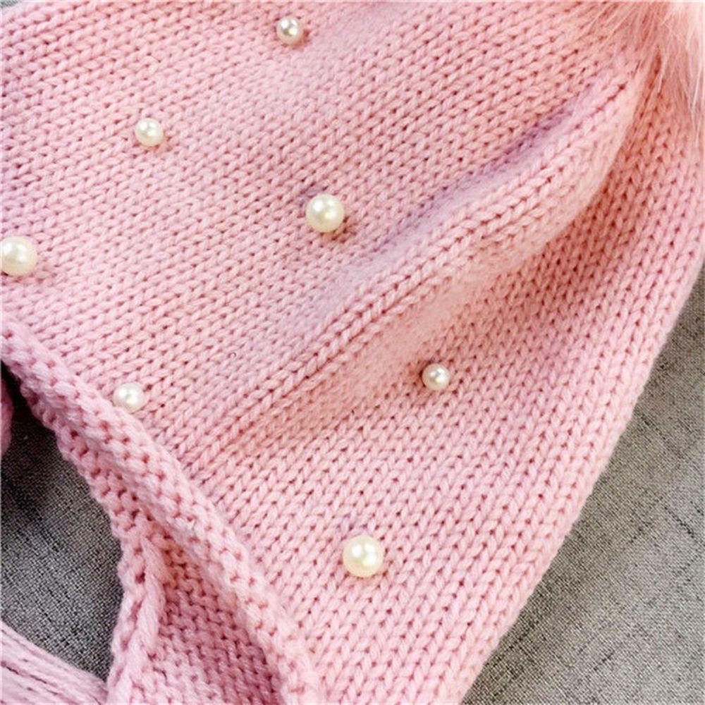 LEILY Mũ Len Đính Quả Bông Mới Cho Bé