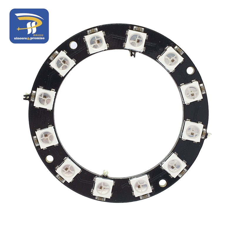 Vòng Đèn LED RGB 1 3 4 7 8 9 12 16 24 32 Bits LEDs WS2812 5050 RGB Tự Lắp Ráp Chuyên Dụng