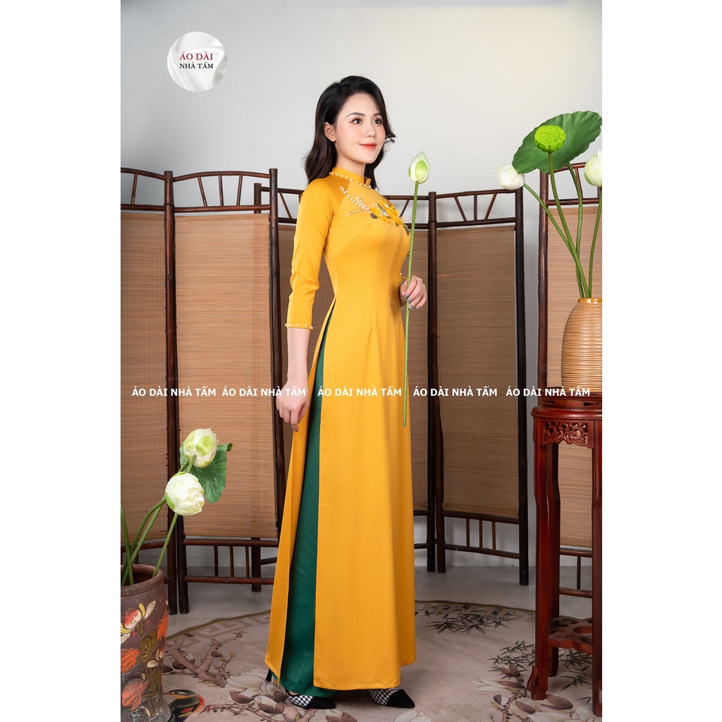 ÁO DÀI ĐÍNH, ÁO DÀI NHÀ TẤM K85