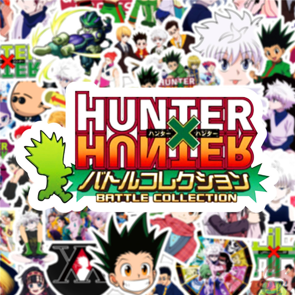 Bộ 50 miếng dán trang trí laptop hành lý hình anime HUNTER×HUNTER - Series 08 DIY