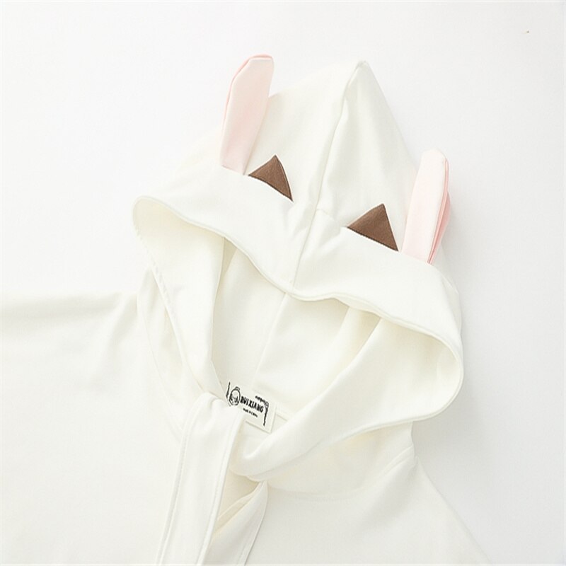 Áo Hoodie Cotton Tay Lửng Thêu Họa Tiết Hoạt Hình Dễ Thương Thời Trang Mùa Hè Cho Nữ 2021