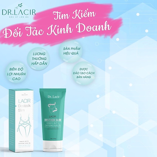 Kem tan mỡ Dr. Lacir Lacir Destock Slim đào thải mỡ giảm béo 180ml LM30