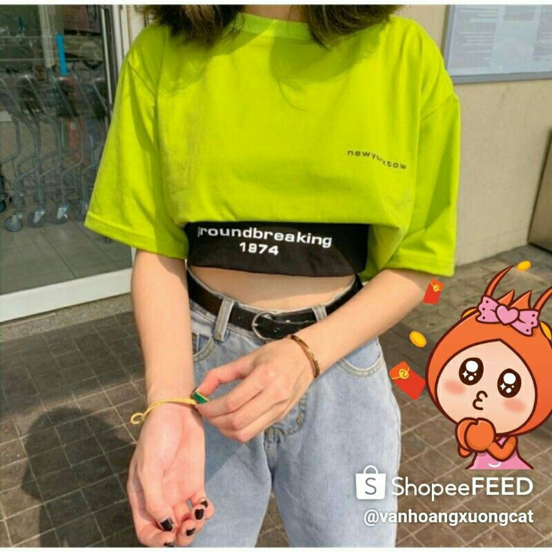 sét croptop màu Xanh chuối