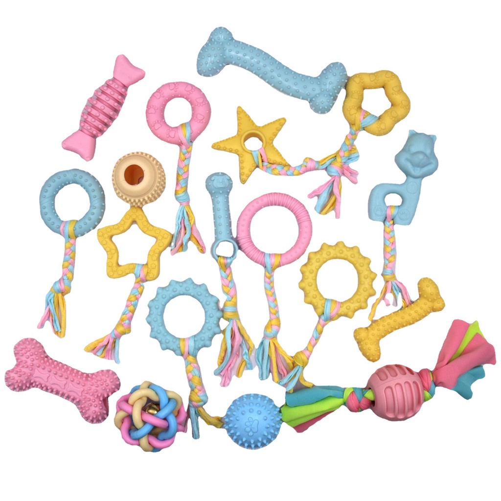 Đồ Chơi Dây Thừng TPR Giảm Căng Thẳng Màu Macaron Cho Thú Cưng