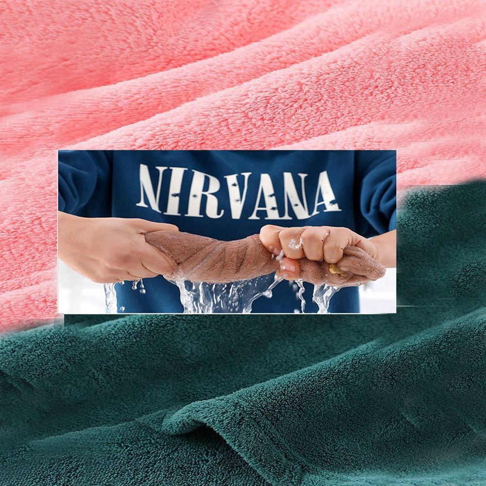 YIYU Khăn ủ khô tóc sợi vải mềm dành cho nữ dùng sau khi tắm