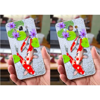 Ốp lưng Samsung E7 (dẻo viền trắng trong) - Hình Chim Công, Cá Chép, Cò