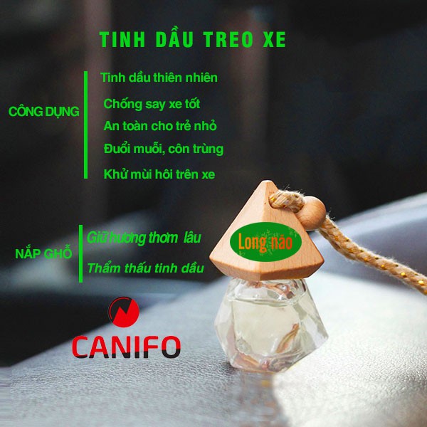 Tinh dầu long não treo xe ô tô Canifo - HÀNG CÔNG TY nhập khẩu ẤN ĐỘ có kiểm định COA - Long não khử mùi