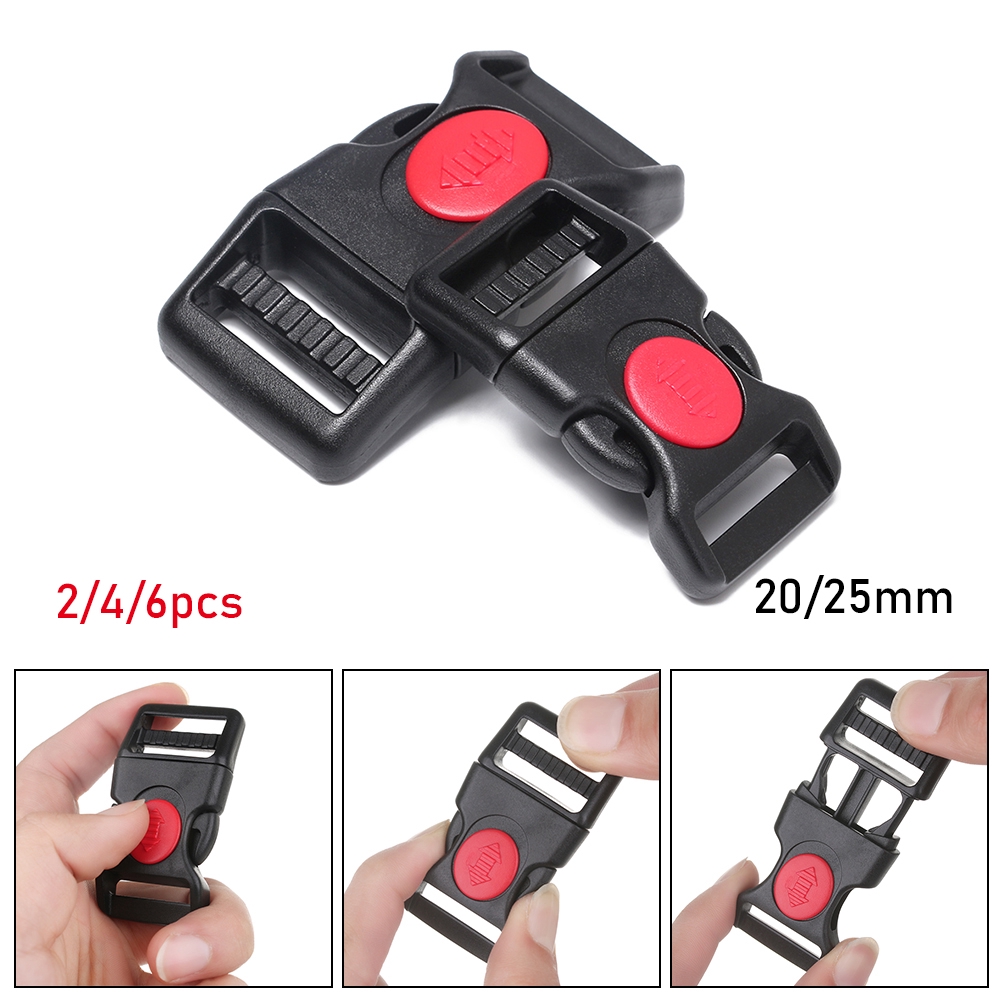 Bộ 2 / 4 / 6 khóa nhựa cố định dây balo 20 / 25mm