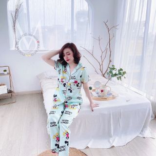 Bộ phi lụa tay cộc quần dài siêu xinh
