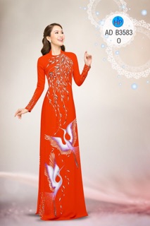 Vải áo dài in hình con hạc