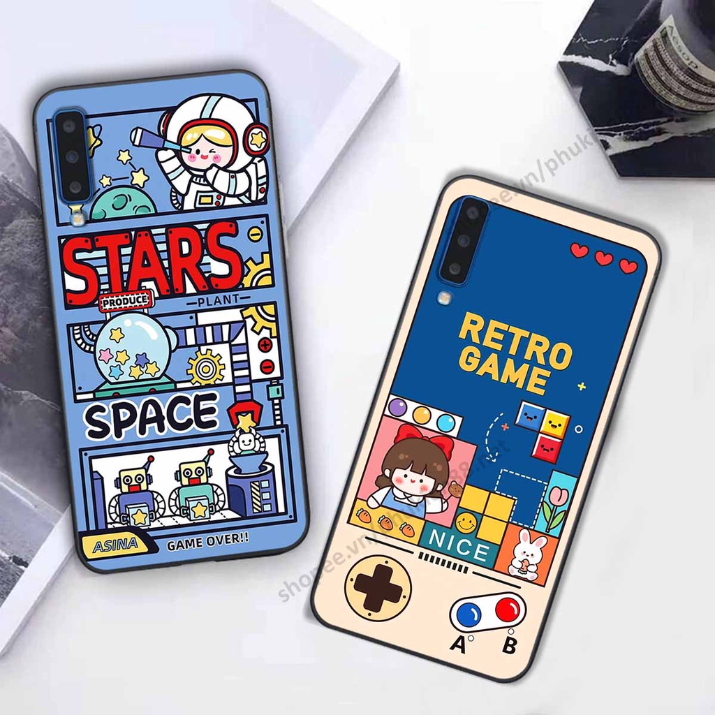 Ốp lưng Samsung A7 2018 / A9 2018 hình phi hành gia, roro jump, điện tử dễ thương - Giá rẻ tốt nhất