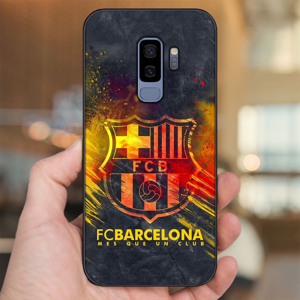 Ốp lưng Samsung S9 Plus viền đen in hình Barcelona Barca