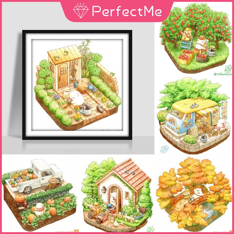 Bộ Tranh Đính Đá 5D Tự Làm 30x30cm Hình Hoạt Hình Nhiều Màu Sắc