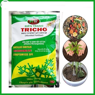 Chế phẩm sinh học hữu cơ vi sinh Tricho 500g (chứa nấm đối kháng Trichoderma,Bacillus subtilis,Streptomyces spp)