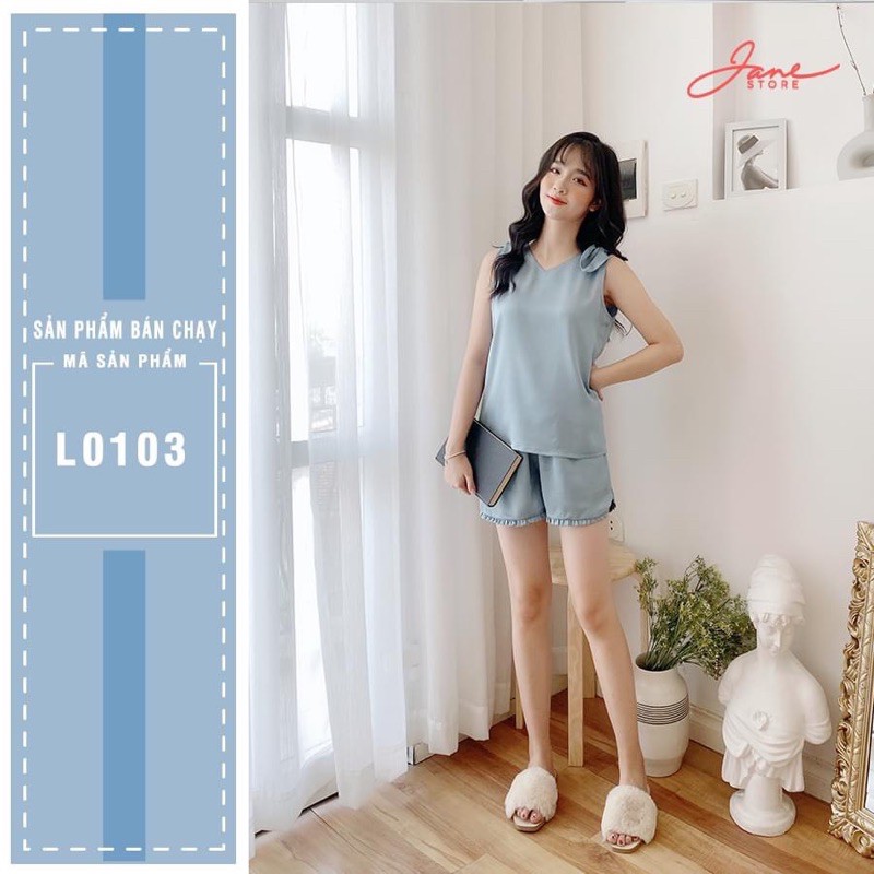 BÁN SỈ BỘ LỤA ĐÙI NƠ VAI HỒNG XANH CHO NỮ