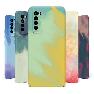 Ốp điện thoại TPU mềm viền thẳng màu nước cho OPPO A5S A5 A9 2020 A15 A15S Reno 3 4 5