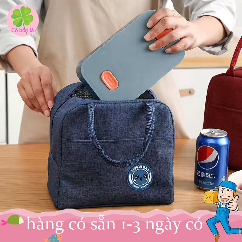 Túi Đựng Hộp Cơm Giữ Nhiệt Cao Cấp, Tiện Lợi Dây Kéo Chắc Chắn Hàng Đẹp, Giữ Nhiệt Lâu, Chống Thấm, Nhiều Màu Lựa Chọn