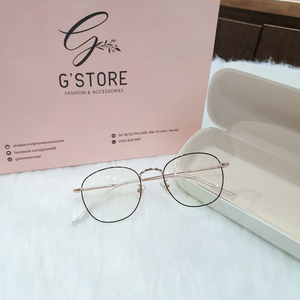 Gọng kính cận kim loại mắt dáng tròn vuông Qiwa Eyewear 5261, Kính cận mắt tròn nữ | BigBuy360 - bigbuy360.vn