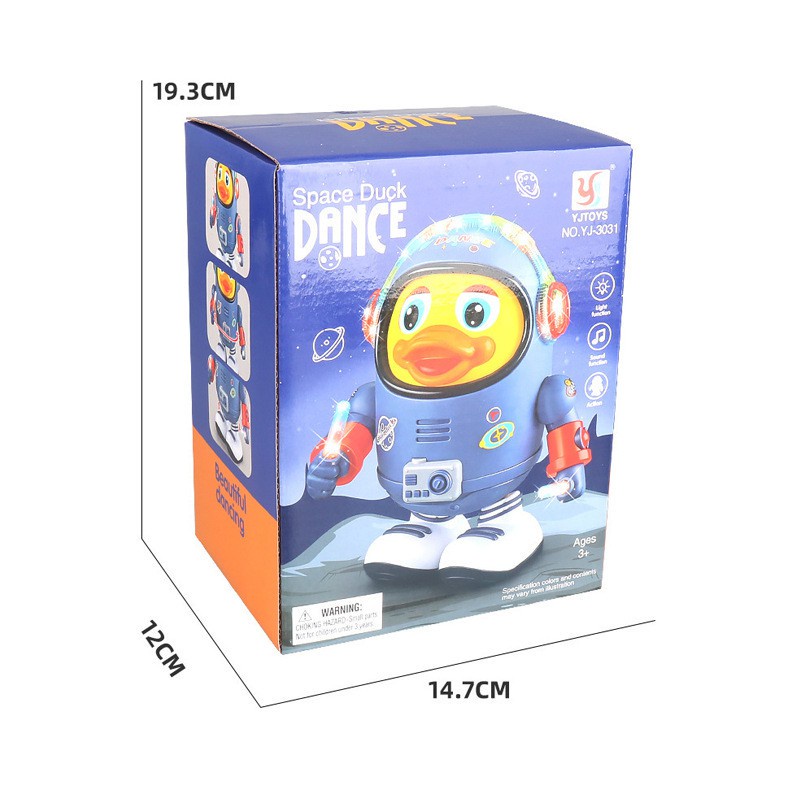 Đồ chơi vịt nhảy múa . vịt không gian phi hành gia nhảy múa theo nhạc . space Duck Dance