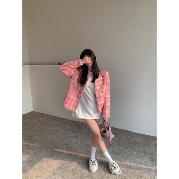 [Có sẵn] Áo khoác dạ tweed dễ thương, áo khoác nữ có video ảnh thật | BigBuy360 - bigbuy360.vn