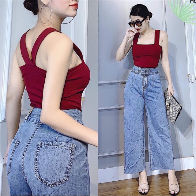 Áo dây bản to V hàng xưởng Hanna