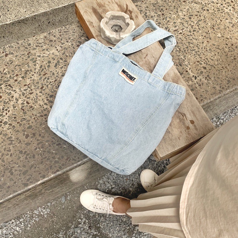 Túi vải Denim bò (màu nhạt) | Ginkgo Totebag