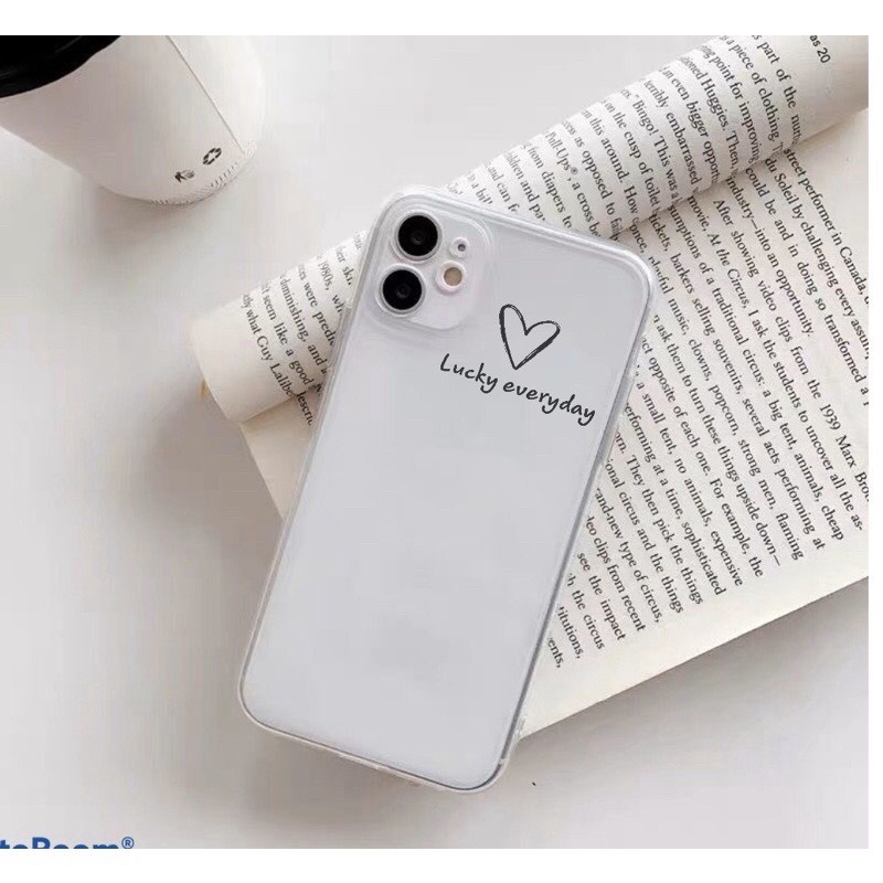 Ốp lưng iphone hình lucky everyday cute viền trong chống ố 5/5s/6/6plus/6s/6splus/7/7plus/8/8plus/x/xs/11/12/pro/max