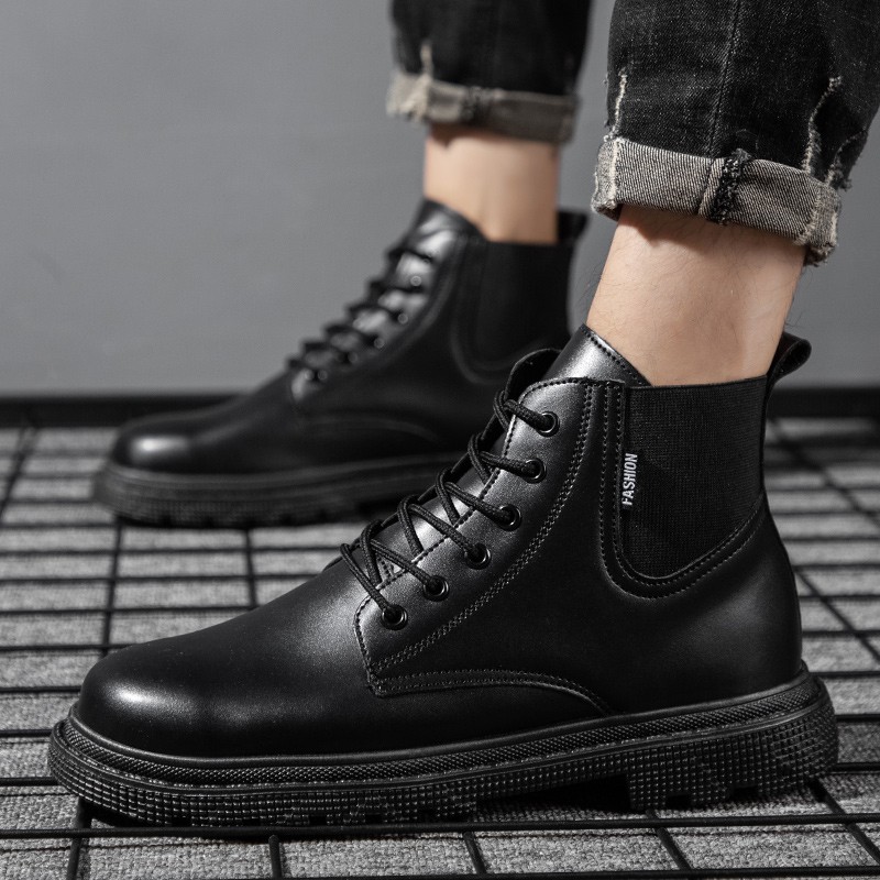 black boots for men Motorcycle boots men Winter boots high cut shoes yellow boots kasut boots Boots for men boots  booties Martin boots Ankle Boots high boots Korean boots Martin boots black boots Chelsea boots Waterproof boots men Leather boots men boots