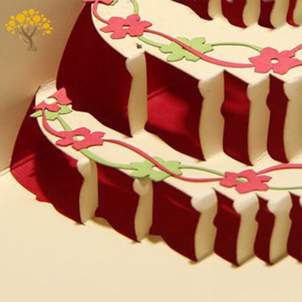 Thiệp Chúc Mừng Sinh Nhật Hình Bánh Kem 3d Độc Đáo