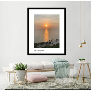 Tranh canvas treo tường viền bản gỗ cảnh đẹp Phú Quốc theo yêu cầu - 44 x 60 cm