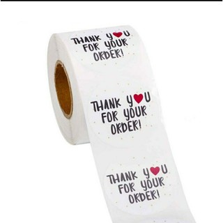 tem nhãn thank you for your oder 2.5cm