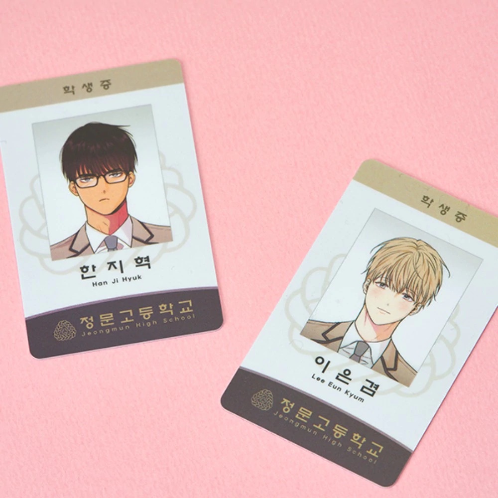 Ảnh card bo góc in hình NO LOVE ZONE ver ID Không Chốn Yêu Đương manhwa BL thẻ bo viền 5*8cm xinh xắn