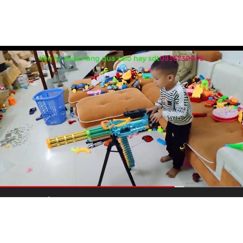 ĐỒ CHƠI SUNG MÁY ĐẦY ĐỦ PHỤ KIỆN TẶNG PIN SẠC + 80 XỐP