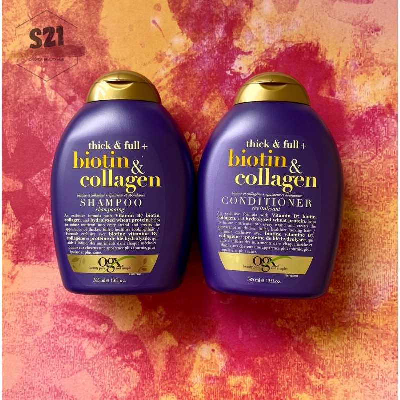 [Bill Canada] Gội | Xả OGX Biotin & Collagen Shampoo | Conditioner 385ml