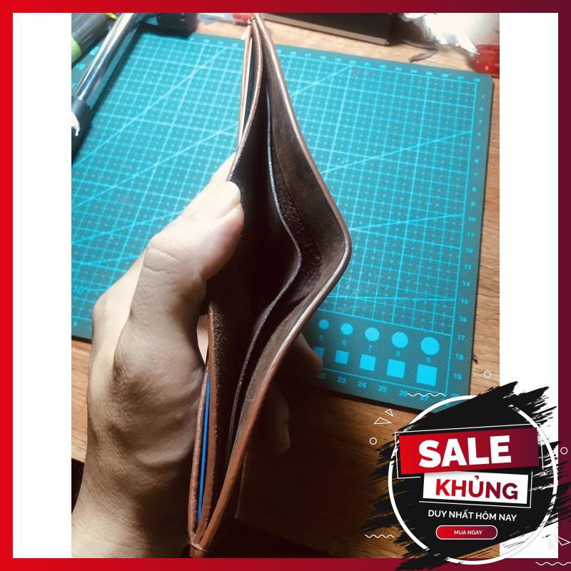 Ví da handmade size mini nhỏ gọn, hàng khâu tay 100%