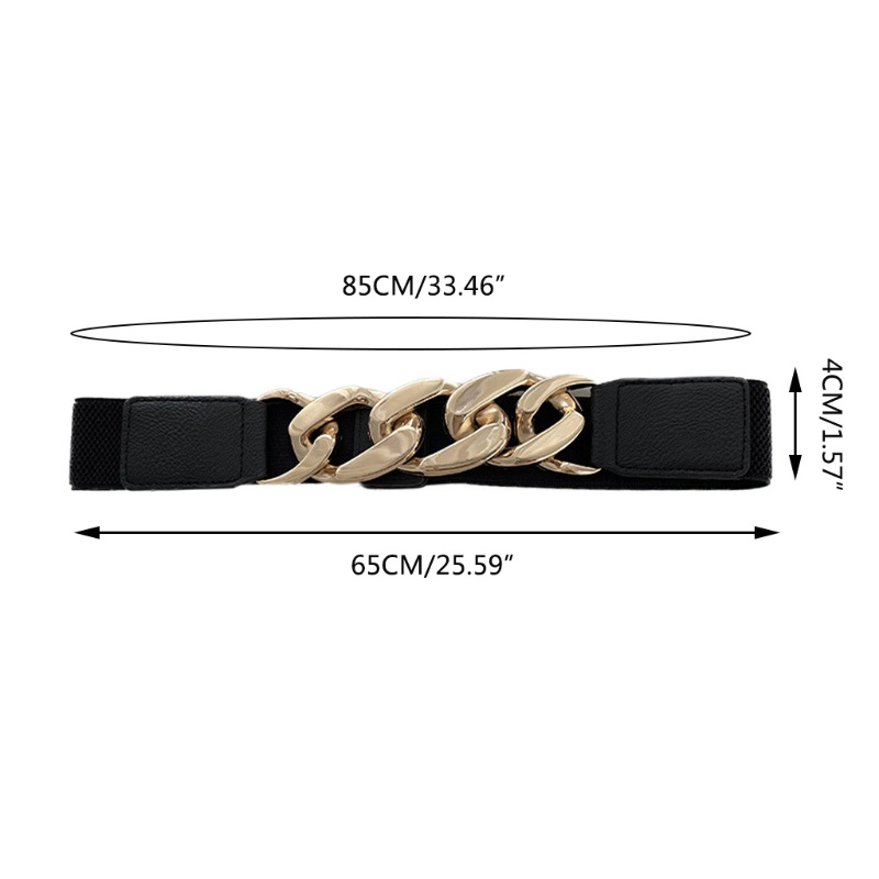Thắt Lưng Co Giãn Màu Đen Dành Cho Nữ