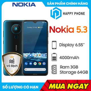 Điện thoại Nokia 5.3 - 3GB/64GB, 2 sim