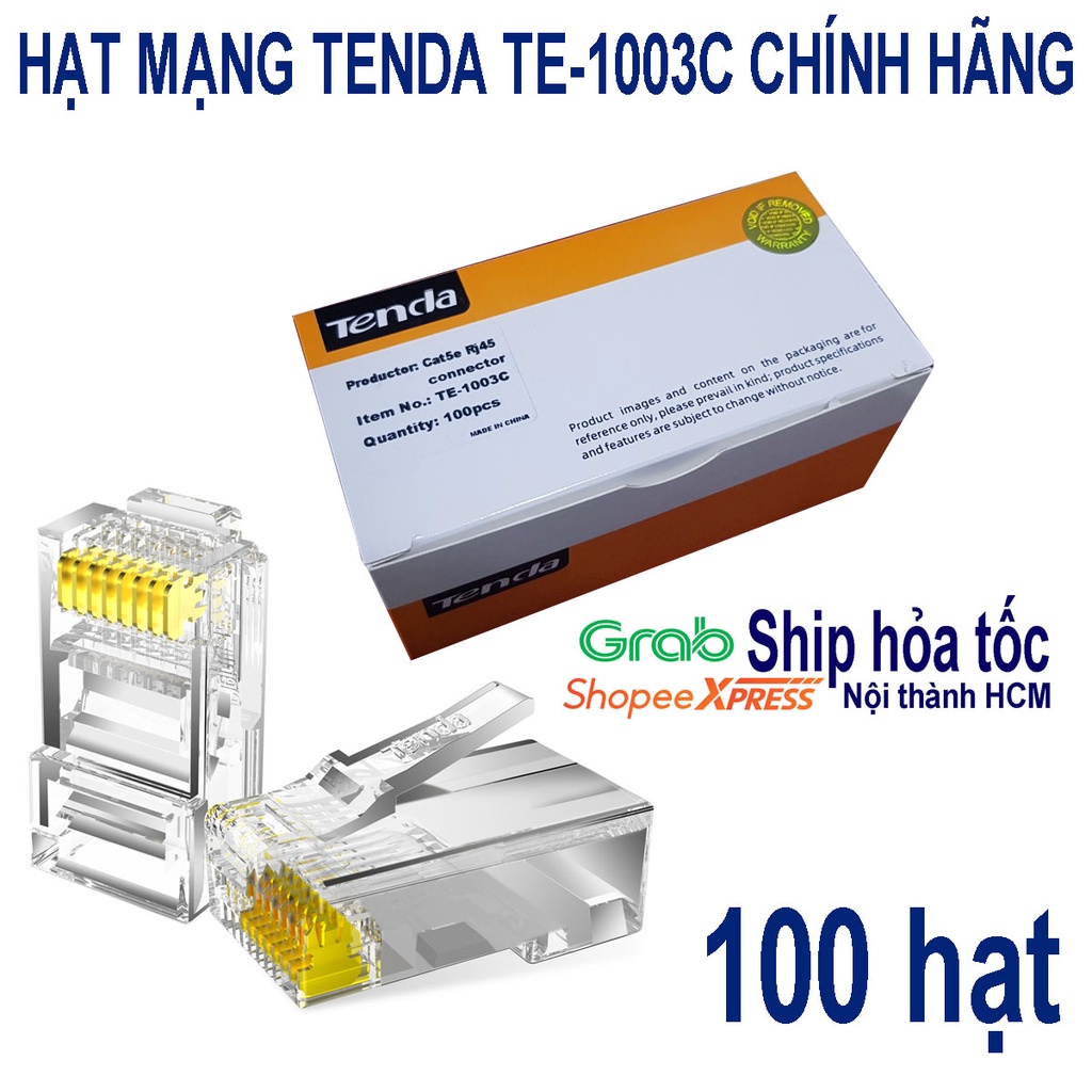 Đầu bấm dây mạng RJ45 Tenda Cat5e UTP TE-1003C