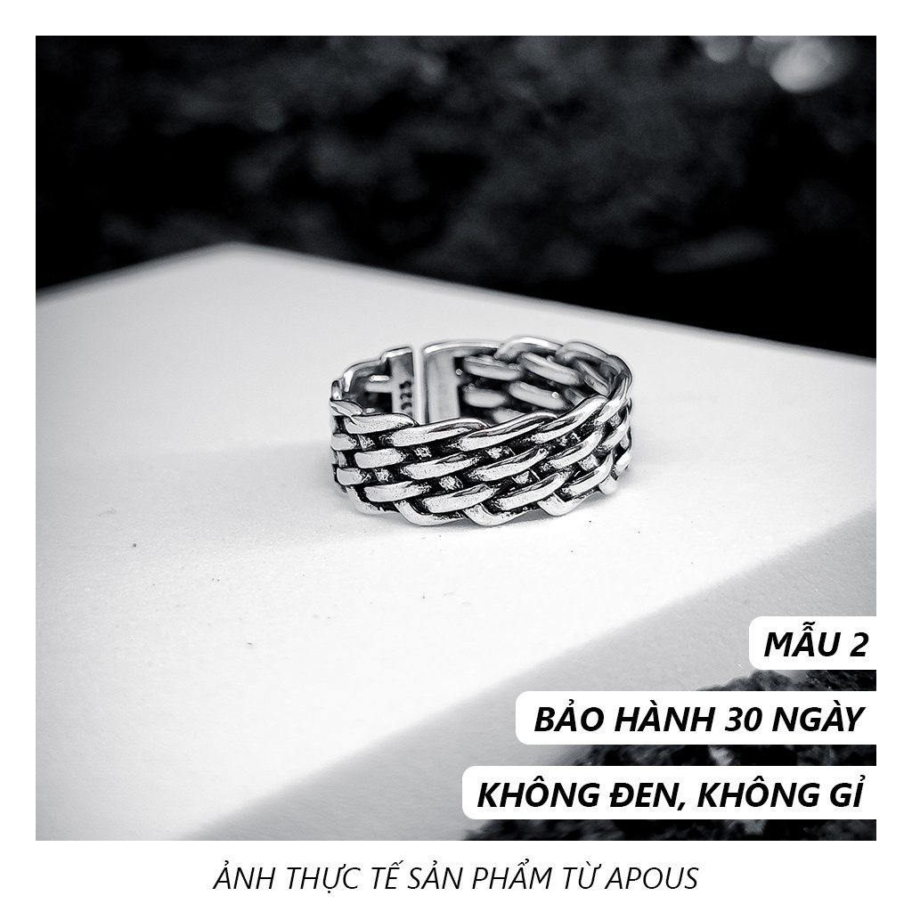 Nhẫn nam nữ thời trang Trendy - Không đen không gỉ - BST 6 - Phụ Kiện Trang Sức Unisex Apous