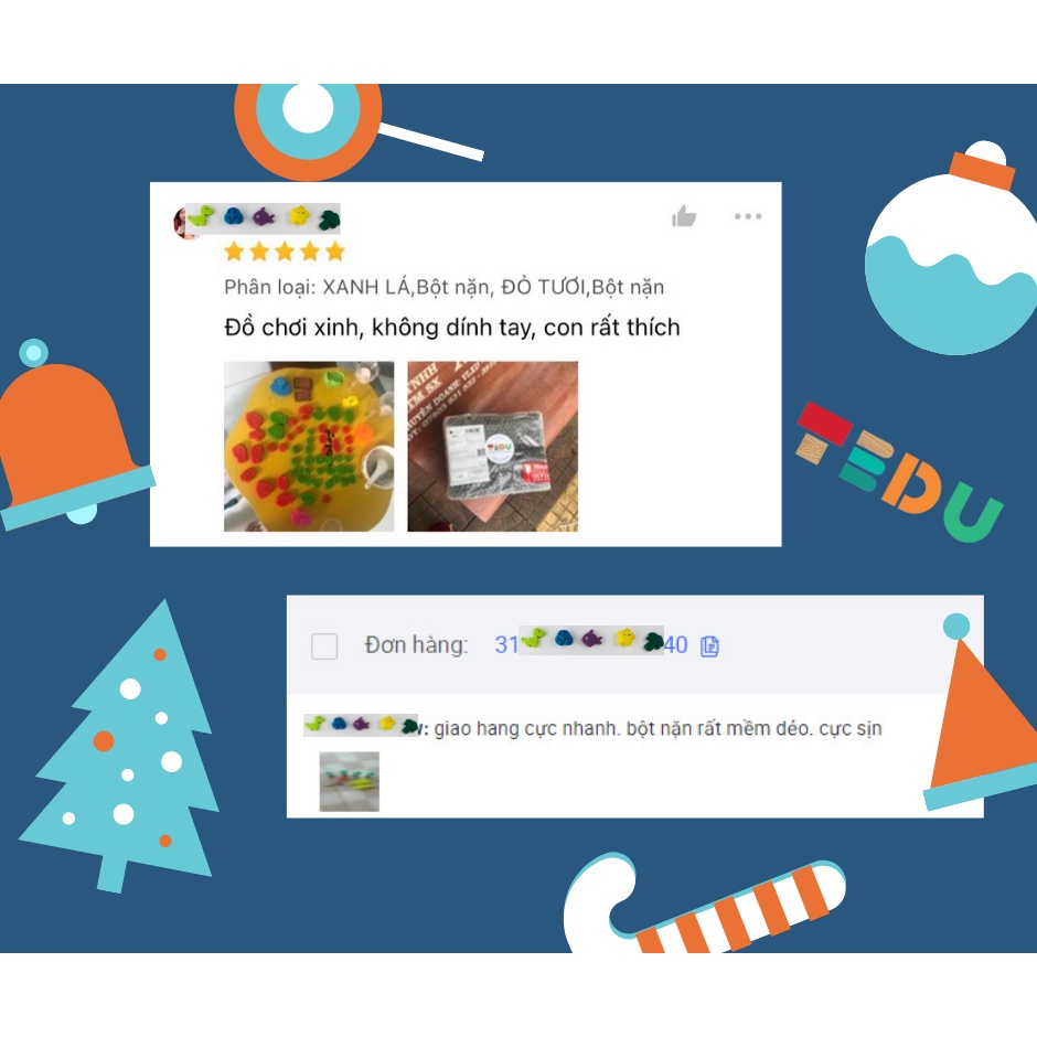 Combo bột nặn đất nặn Tedu quà tặng 199-12