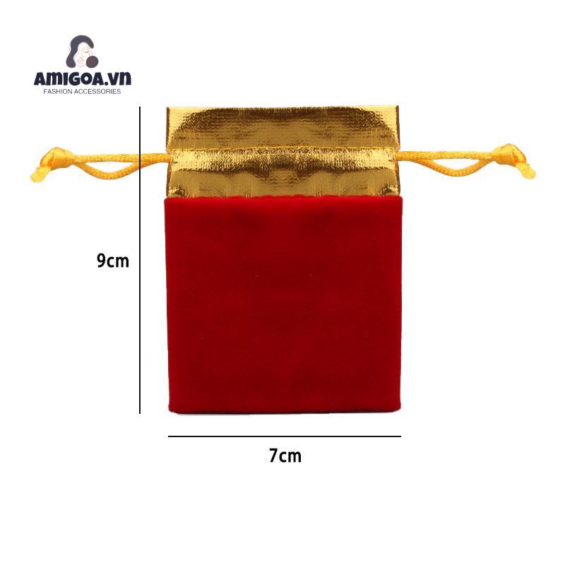 【amigoa.vn】Túi Nỉ Đựng Trang Sức In Họa Tiết Phnom Penh Dễ Thương Thích Hợp Với Mọi Loại Trang Sức