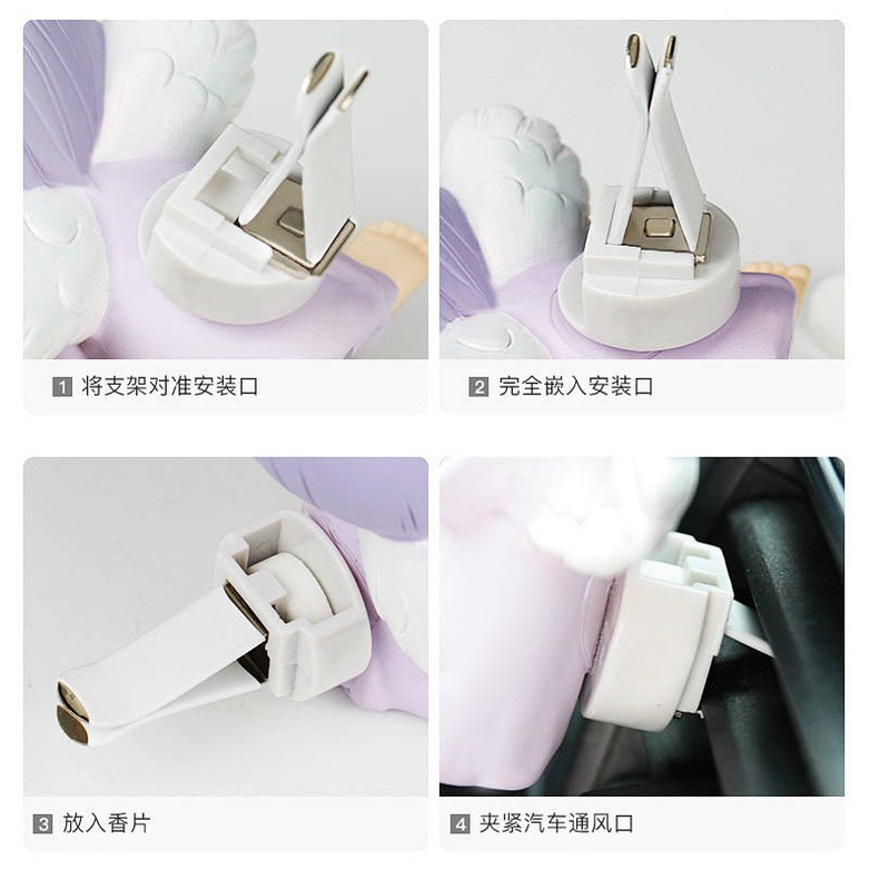 Phụ kiện trang trí nội thất ô tô tạo mùi thơm kiểu dáng thiên thần sáng tạo dễ thương