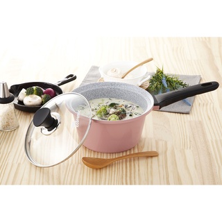 Quánh Ecoramic đáy từ 18cm (hồng) EVLIH-18HD