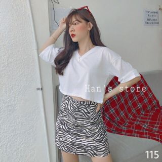 [Rẻ vô địch] Áo croptop cổ tim phom rộng, kèm hình thật chụp áo trải sàn