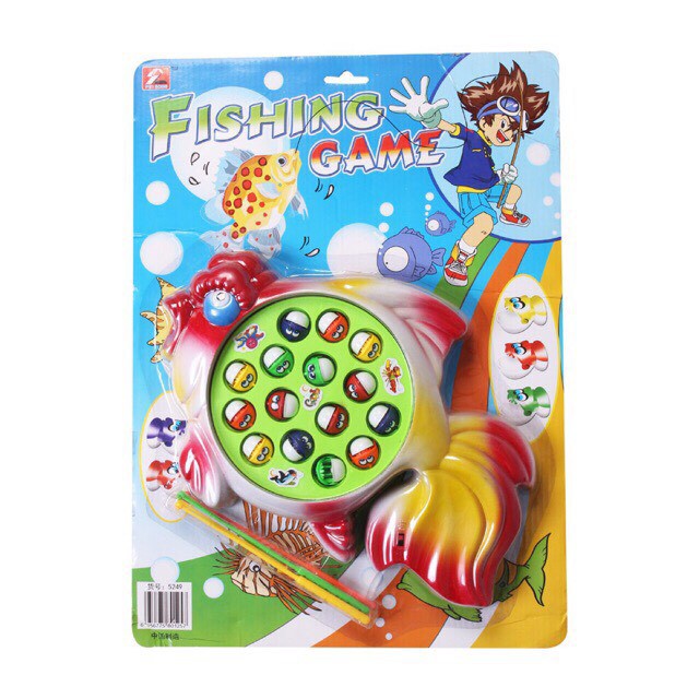 Đồ Chơi Câu Cá Pin Có Nhạc Xoay 360 Độ (Kèm Pin)
