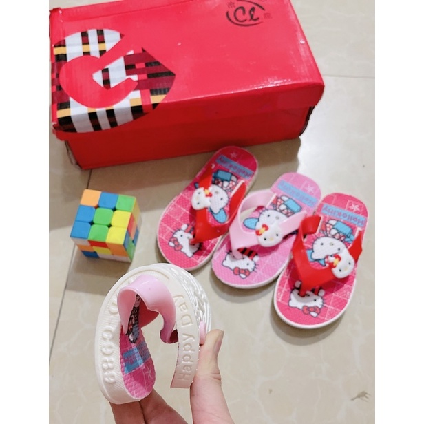dép xỏ ngón nữ- tông bé gái hello kitti siêu dễ thương( cỡ tiểu)